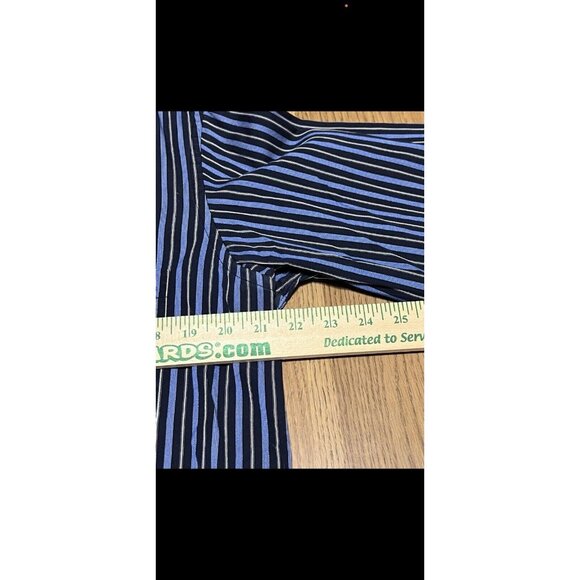 Bugatchi Button Down Shirt Flip Cuff Striped Blue Mens Size Measured Classic - Picture 6 of 12